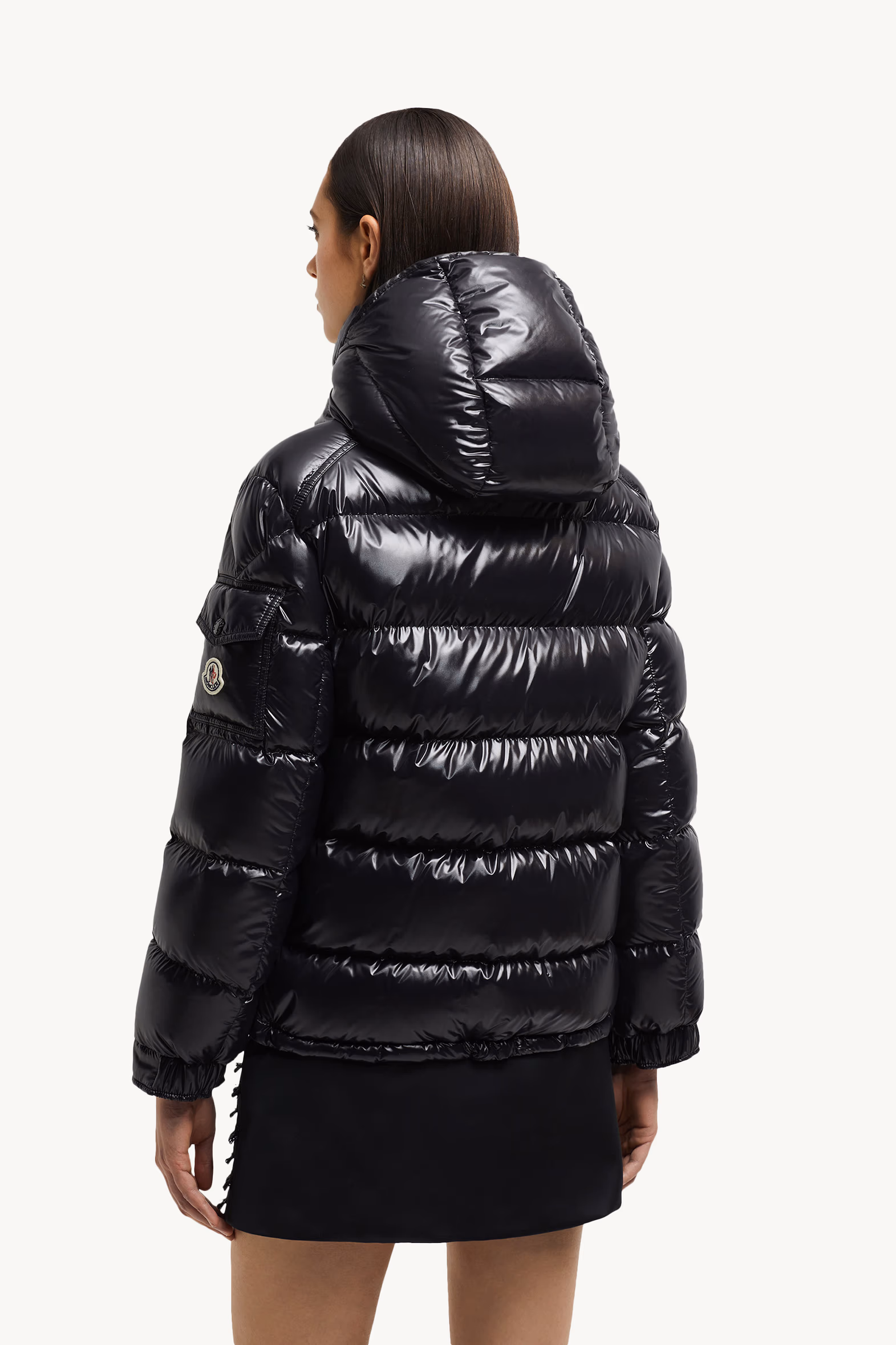 Maire Hooded Short Down Jacket Women Black Moncler 5